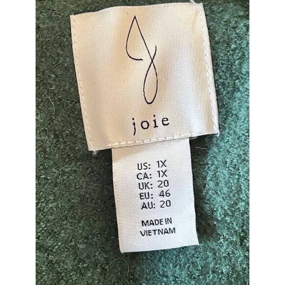 Joie Women’s Green Wool Blend Shacket Jacket Size 1X Button Front Pockets - Picture 5 of 6